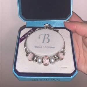 Bella Perlina Handmade Pink Charm Bracelet